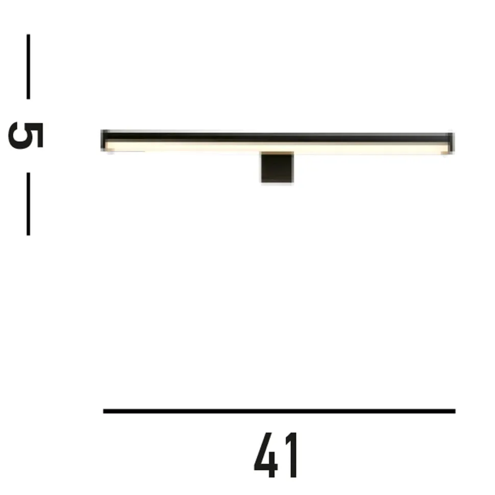Schwarze LED Spiegelleuchte Aluminium IP44 9 W 3000 K