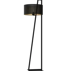 Schwarze Stehleuchte Metall 150 cm niedrig E27 Modern