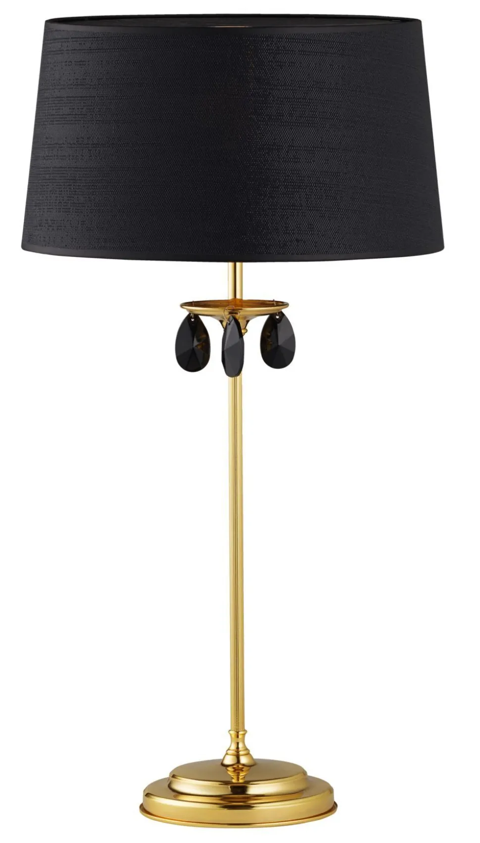 Schwarze Tischlampe Metall 65cm hoch E27 Klassisch