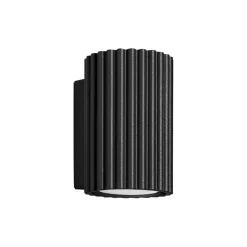 Schwarze Wandlampe klein 10 cm hoch GU10 aus Aluminium Modern