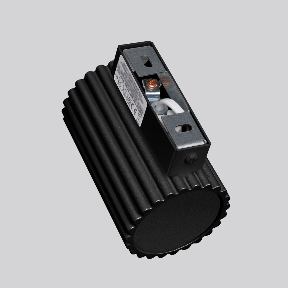 Schwarze Wandlampe klein 10 cm hoch GU10 aus Aluminium Modern