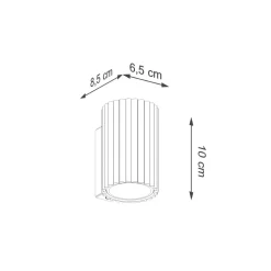 Schwarze Wandlampe klein 10 cm hoch GU10 aus Aluminium Modern
