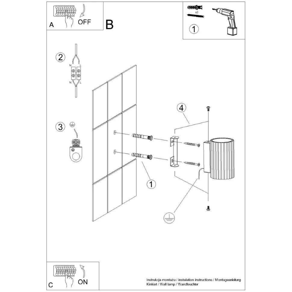 Schwarze Wandlampe klein 10 cm hoch GU10 aus Aluminium Modern