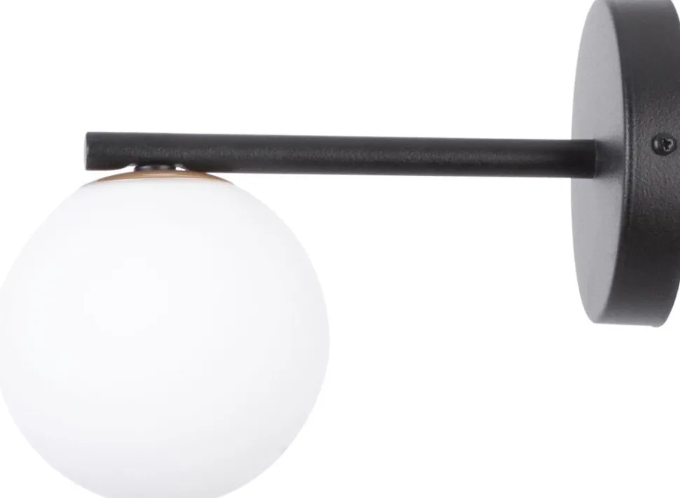 Schwarze Wandleuchte blendarm Metall Glas G9 T:24 cm