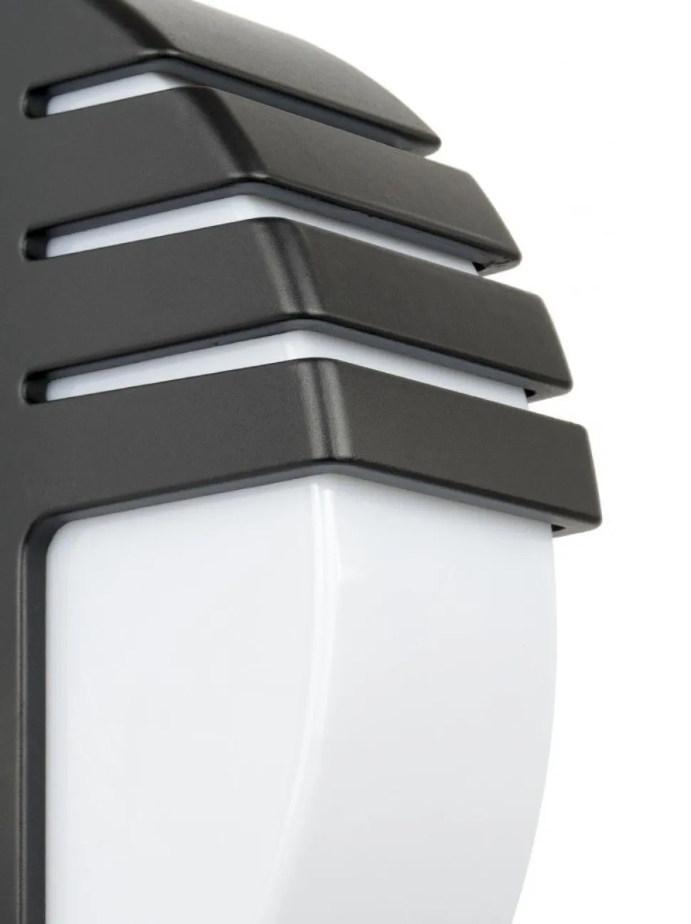 Schwarze Wandleuchte IP54 H:35 cm blendarm FALOMA