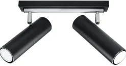 Schwarzer Deckenstrahler Metall L:30cm DUCCIA