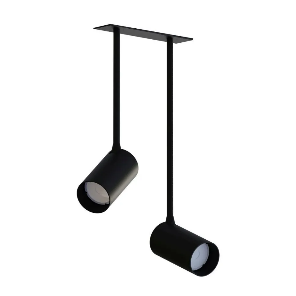 Schwarzer Deckenstrahler Modern H:41cm verstellbar GU10