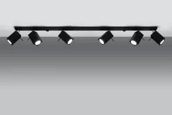 Schwarzer Deckenstrahler FALERIA 120 cm lang 6x GU10