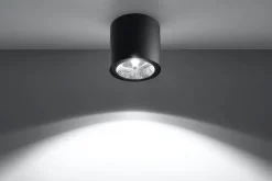 Schwarzer Spot Decke Ø12cm rund GU10 Modern vielseitig