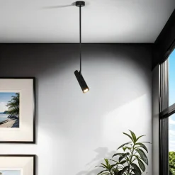 Schwenkbare Deckenlampe Modern in Schwarz