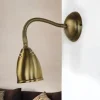 Schwenkbare Wandlampe Rustikal Bronze Hell