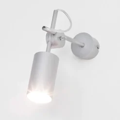 Schwenkbarer Wandstrahler in silber