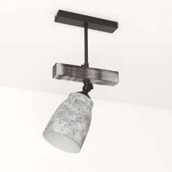 Shabby Chic Deckenlampe Weiß Grau schwenkbar AGAP