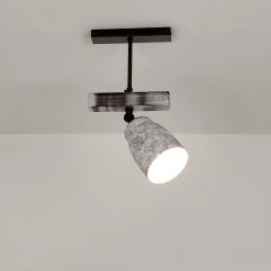 Shabby Chic Deckenlampe Weiß Grau schwenkbar AGAP