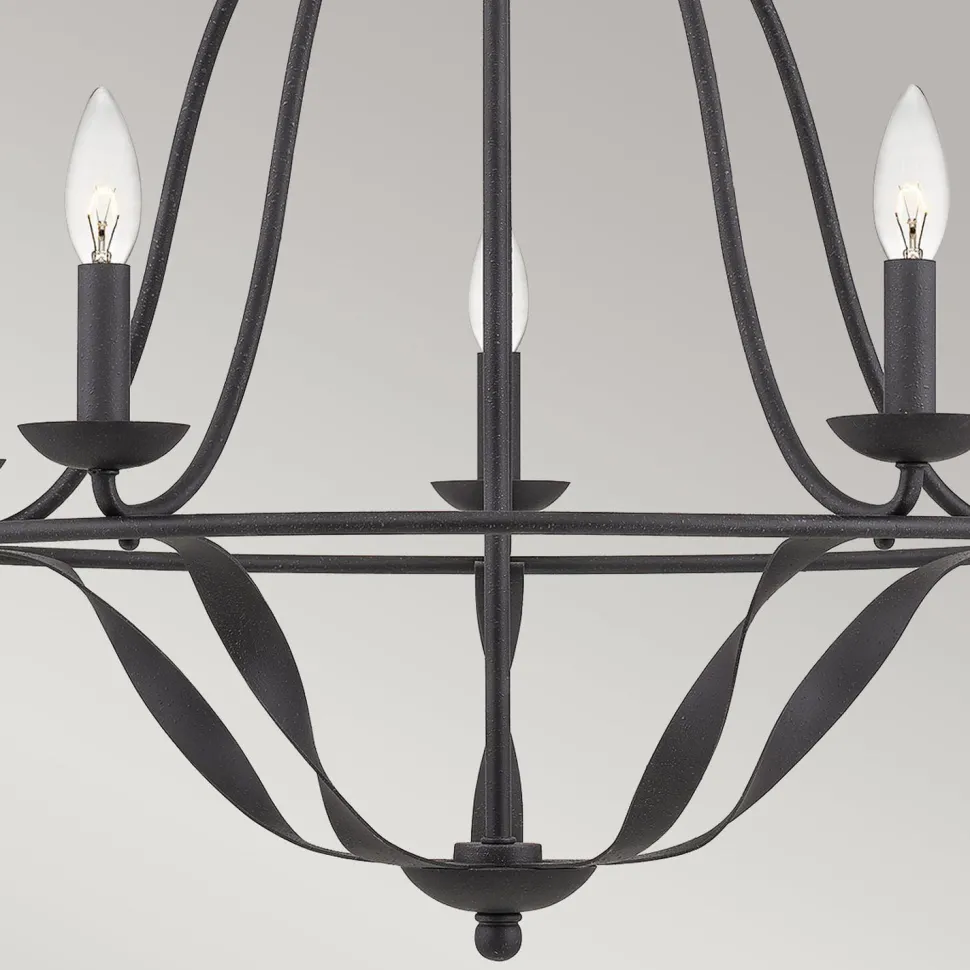 Shabby Kronleuchter Metall Grau Ø 63,6 cm Rustikal