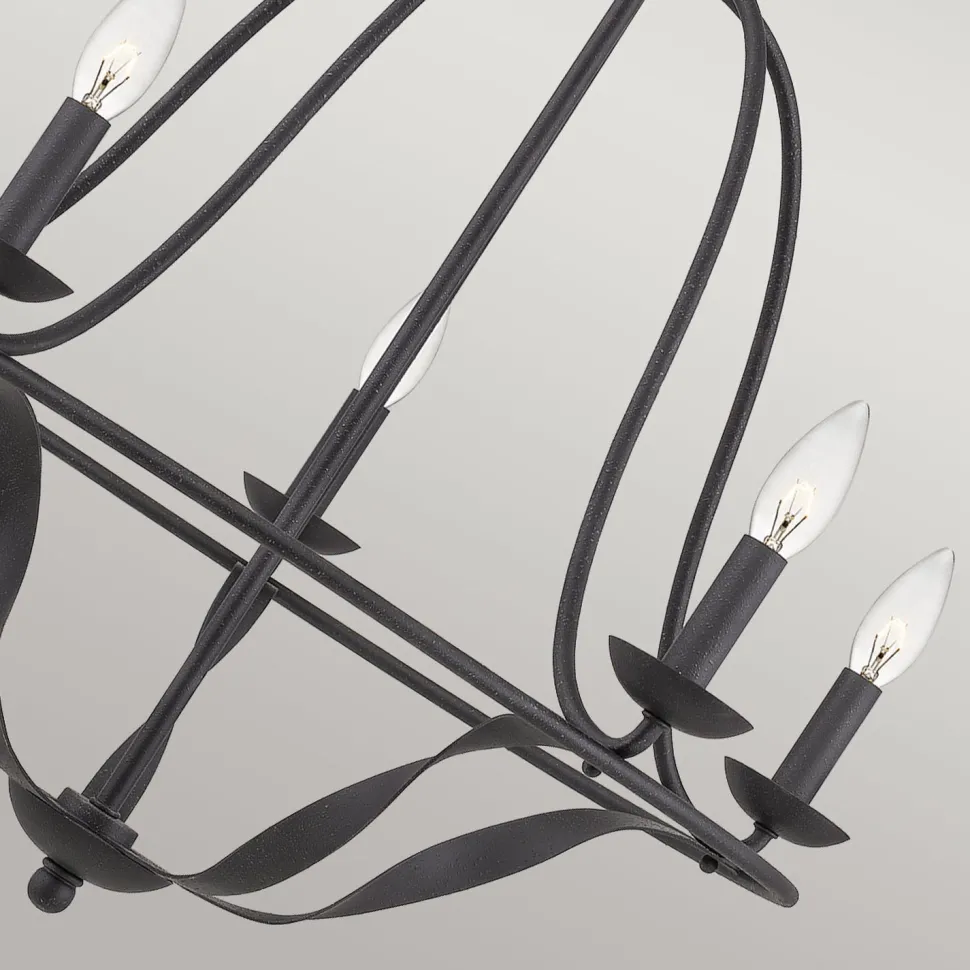 Shabby Kronleuchter Metall Grau Ø 63,6 cm Rustikal