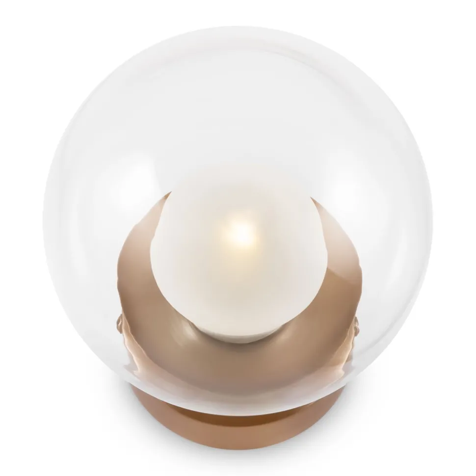 Spiegelleuchte Metall Glas Ø 15 cm in Gold G9 Modern