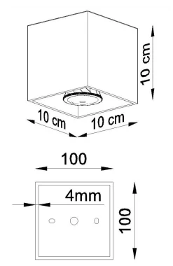 Spot Anthrazit Aluminium eckig Modern wohnlich GEO