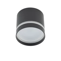 Spot Decke Schwarz GX53 Ø 8,5 cm rund H: 8,3 cm klein Metall