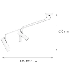 Spot Deckenleuchte weiß 3-flmg.