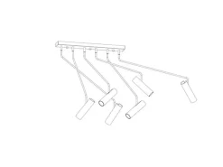 Spot Deckenleuchte weiß 6-flmg.