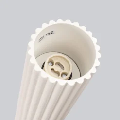 Spot GU10 H: 10 cm Ø 6,5 cm klein Aufputz Aluminium in Creme