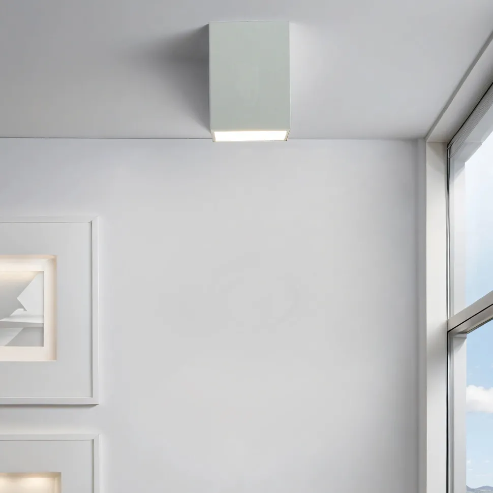 Spot Lampe Aufputz Weiß GU10 Metall 12,5 cm hoch