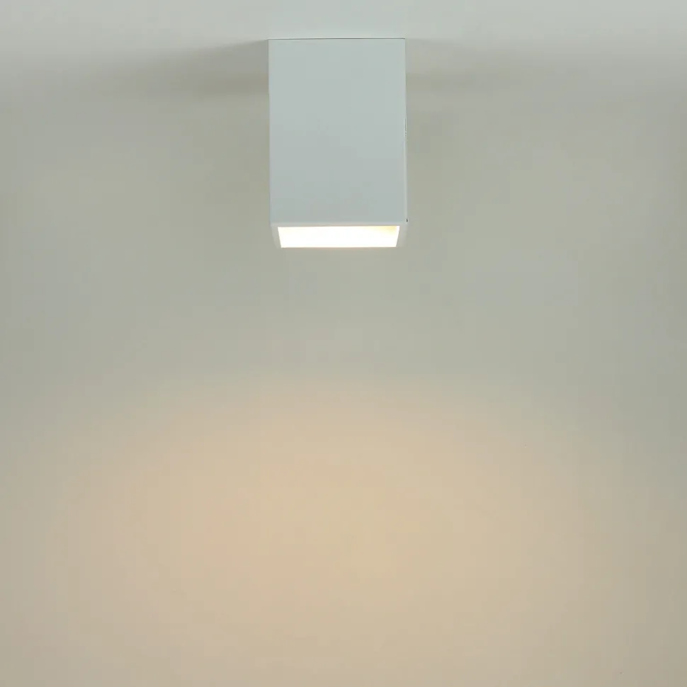 Spot Lampe Aufputz Weiß GU10 Metall 12,5 cm hoch