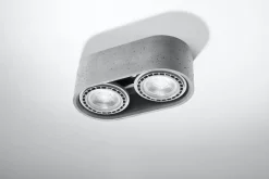 Spot Lampe Beton 2x GU10 L: 27 cm H: 9 cm klein Decke