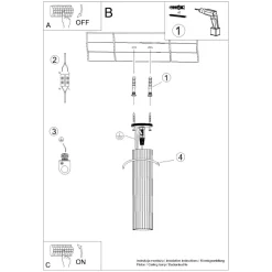 Spot Lampe Decke Aufputz Ø 6,5 cm H: 30 cm GU10 Aluminium