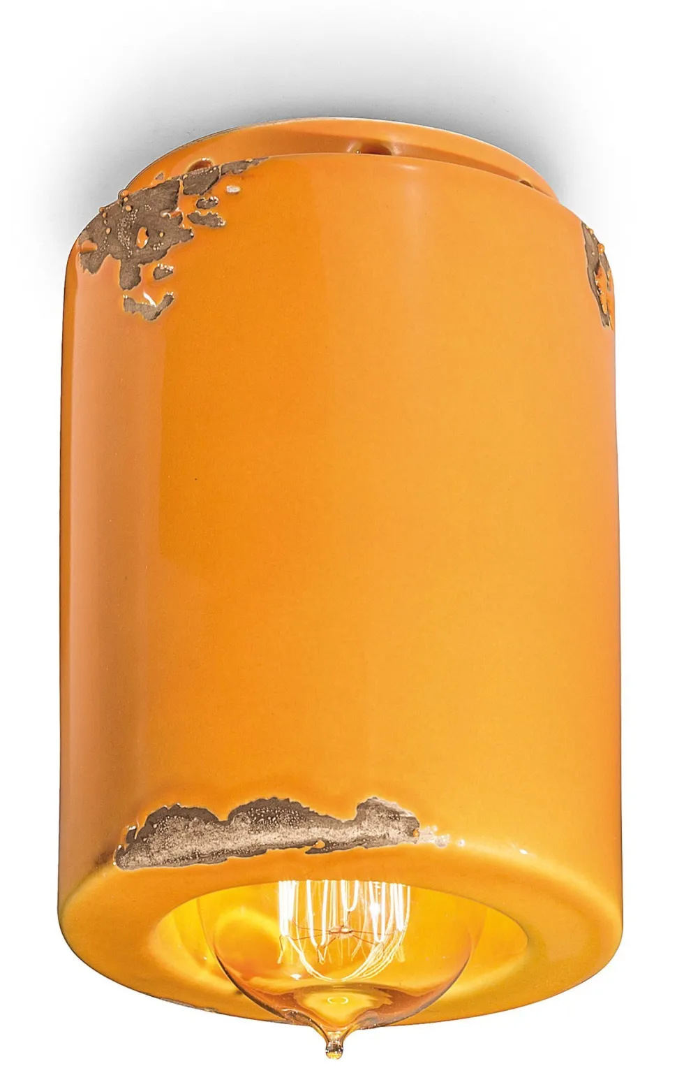 Spot Lampe Decke Keramik D: 8,5 cm Aufputz E14 rund