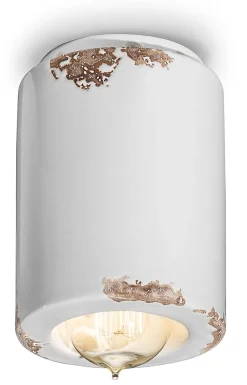 Spot Lampe Decke Keramik rund D: 8,5 cm Aufputz E14