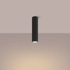 Spot Lampe Decke Schwarz Ø 6,5 cm H: 30 cm GU10 Aufputz