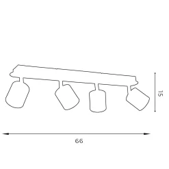 Spot Lampe Decke Weiß Metall GU10 66 cm WIOMA