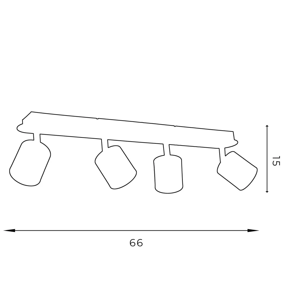 Spot Lampe Decke Weiß Metall GU10 66 cm WIOMA