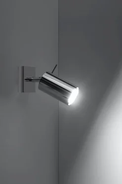 Spot Lampe Metall verstellbar B: 8 cm Chrom GU10