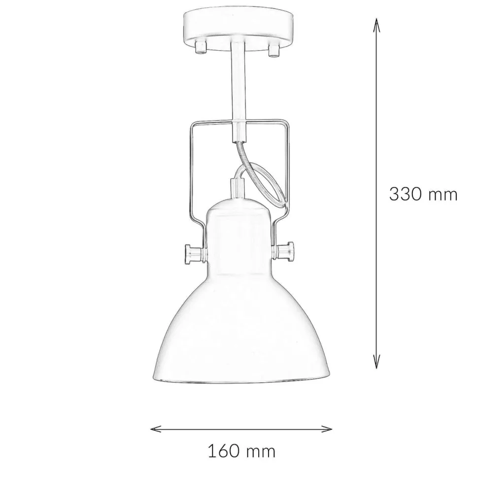 Spot Lampe Schwarz Metall rund Retro DALLAS