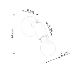 Spot Lampe Wand Schwarz rund Ø 8 cm klein für E27