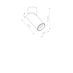 Spot Lampe Wand Weiß Decke GU10 Ø 5,6 cm Aluminium Modern