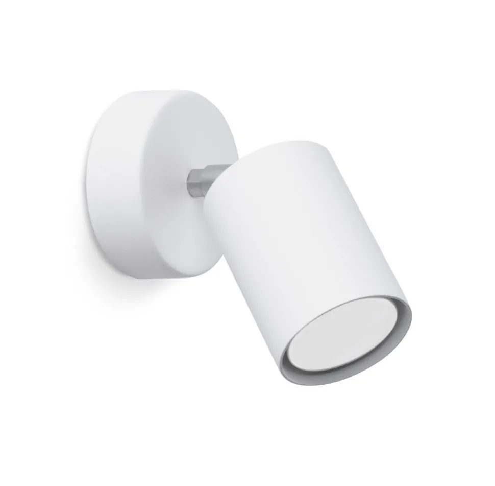 Spot Lampe Wand Weiß klein H: 18,5 cm verstellbar GU10