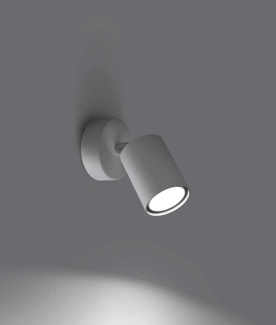 Spot Lampe Wand Weiß klein H: 18,5 cm verstellbar GU10