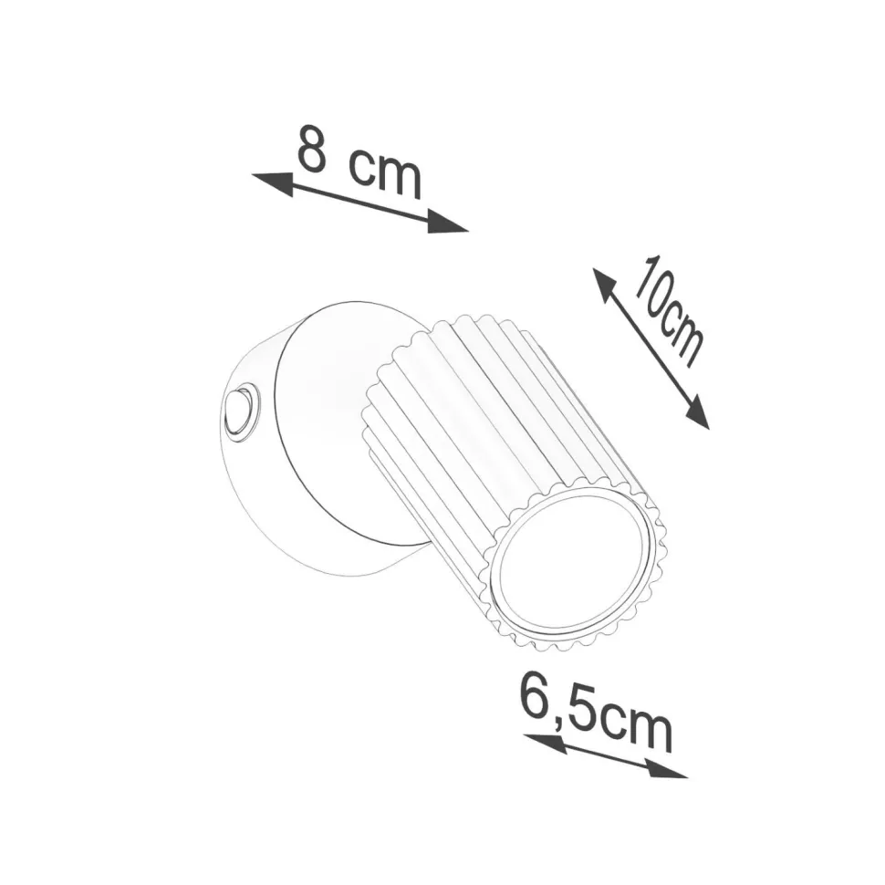 Spot Lampe Weiß GU10 B: 8 cm klein Aluminium schwenkbar