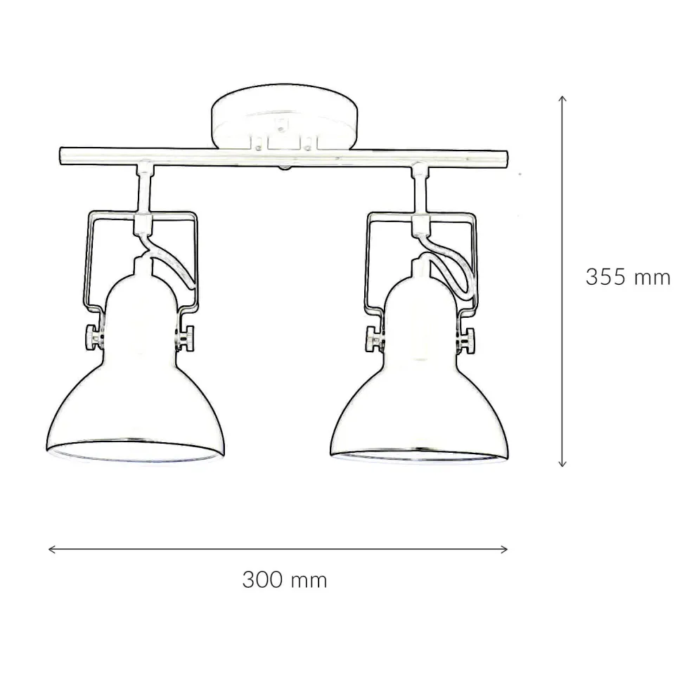 Spot Leuchte Schwarz Metall lang Retro praktisch