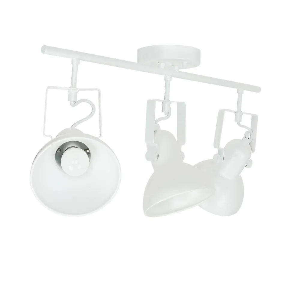 Spot Leuchte Weiß Metall 3x E14 Retro praktisch