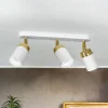 Spot Strahler Decke Weiß Gold 3x GU10 Metall EVIE