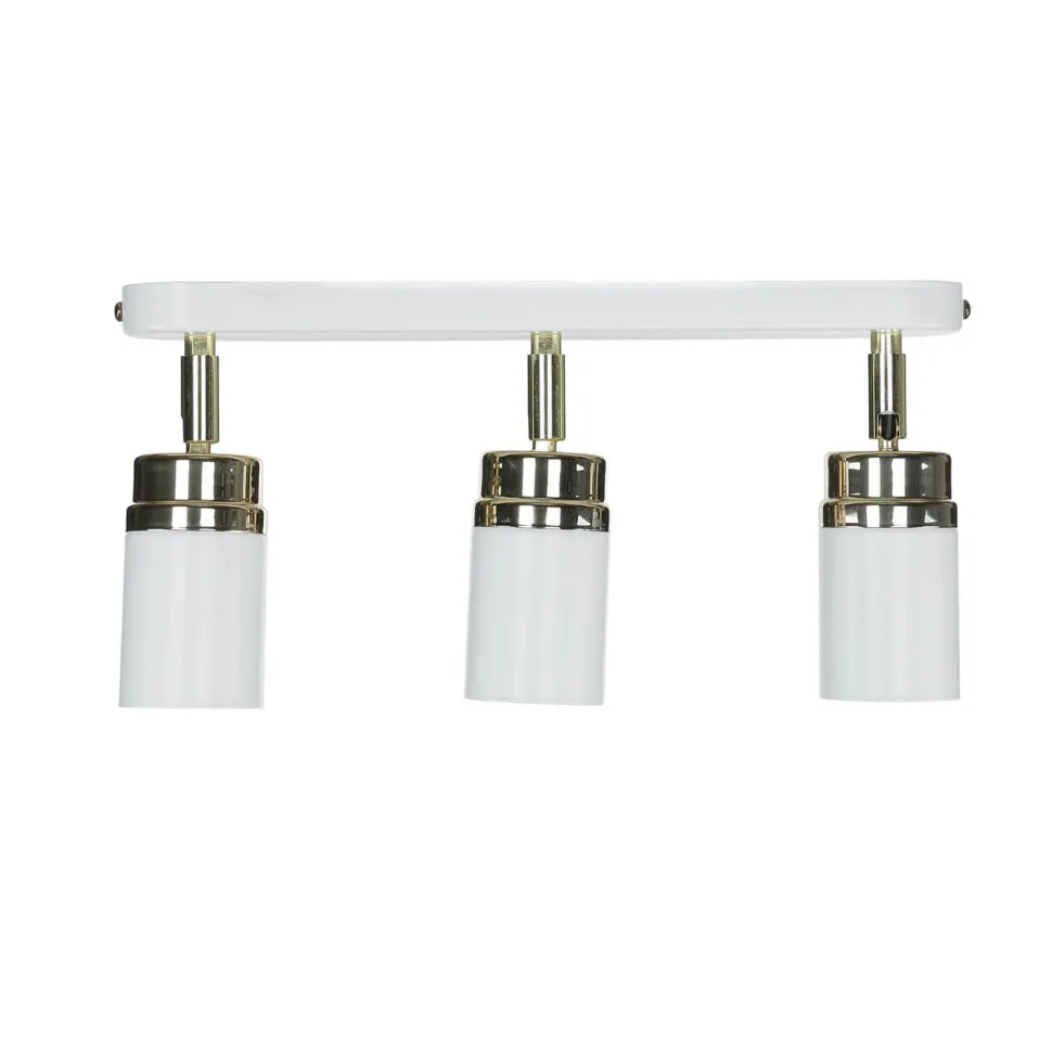 Spot Strahler Decke Weiß Gold 3x GU10 Metall EVIE