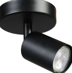 Spot Strahler Schwarz klein Ø 11 cm rund ELSIE