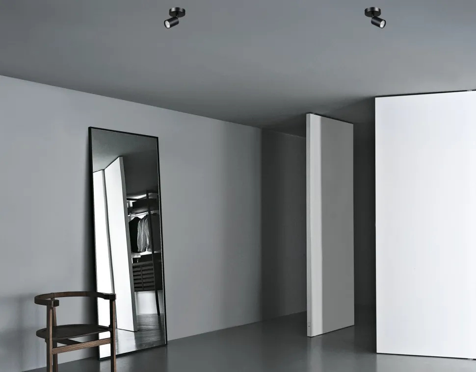 Spot Strahler Schwarz klein Ø 11 cm rund ELSIE