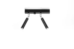 Spot Strahler Schwarz Metall 25 cm klein 2-flammig