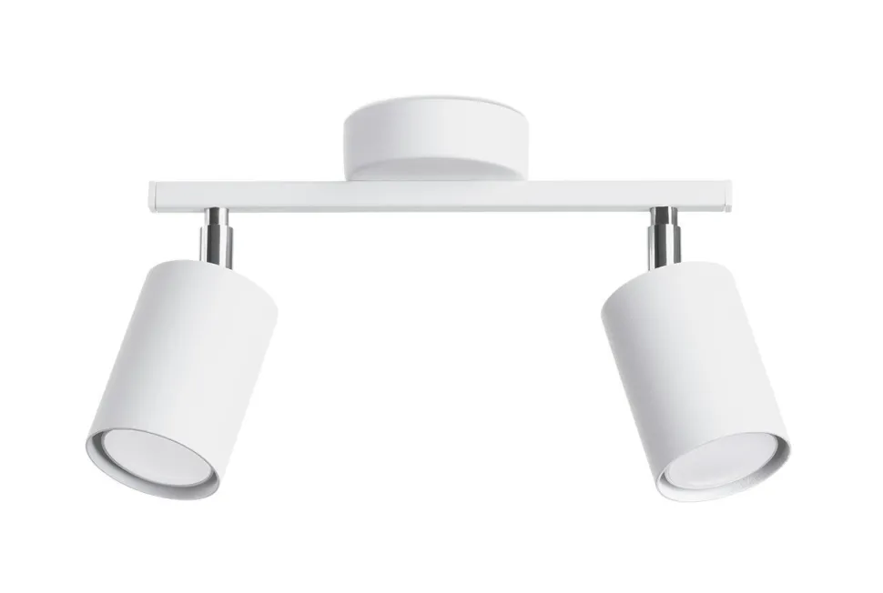 Spot Strahler Weiß Metall länglich 2-flammig 26 cm GU10